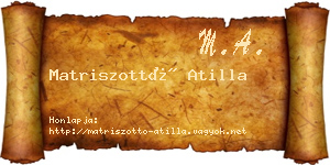 Matriszottó Atilla névjegykártya